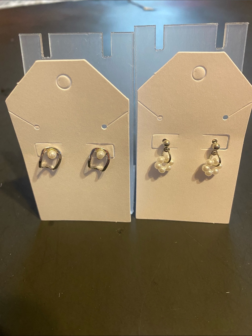 Classic Pearl Hoop Earrings - White Pearls